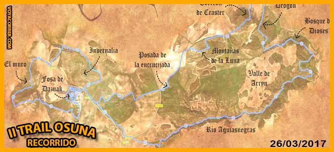 Recorrido de la Trail Osuna El Calvario del Dragon | voyacorrer.com